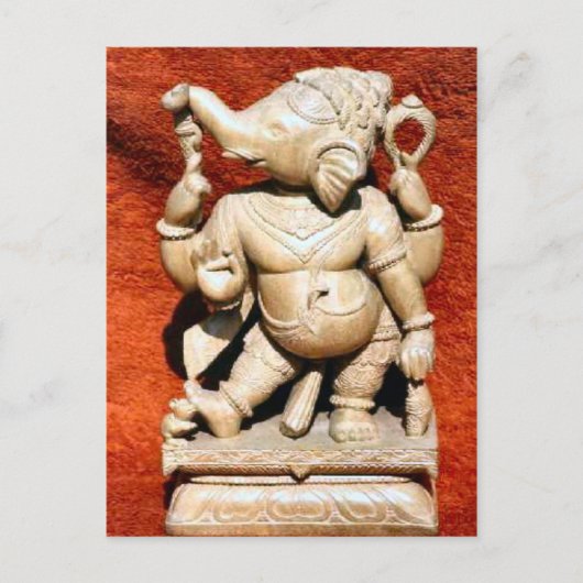 Carte Postale Temple de Jain, statue de l'Inde (Devant)