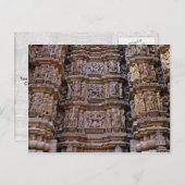 Carte Postale Temple de Khajuraho, Inde (Devant / Derrière)