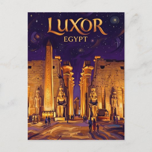 Carte Postale Temple de Louxor Égypte (Devant)