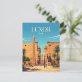 Carte Postale Temple de Louxor Égypte (Debout devant)