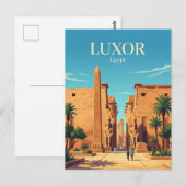 Carte Postale Temple de Louxor Égypte (Devant / Derrière)