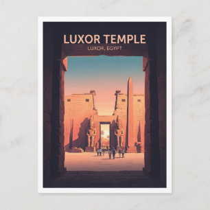 Carte Postale Temple de Louxor Souvenir de Voyage en Égypte