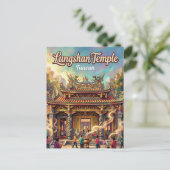Carte Postale Temple de Lungshan Taïwan (Debout devant)