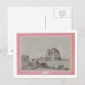 Carte Postale Temple de Minerva Medici, Rome, 1754 (dessin et (Devant / Derrière)