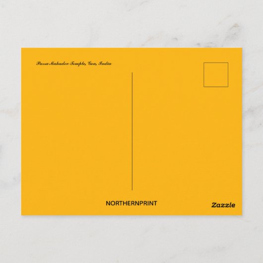 Carte Postale Temple de Parra Mahadev Goa Inde (Dos)