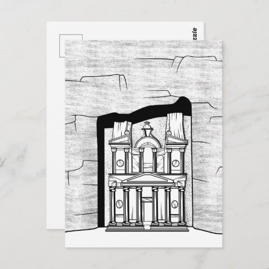 Carte Postale Temple de Petra El Khazneh (Devant / Derrière)