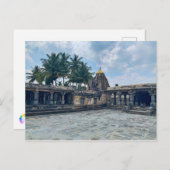Carte Postale Temple de pierre à Belur, Karnataka, Inde (Devant / Derrière)