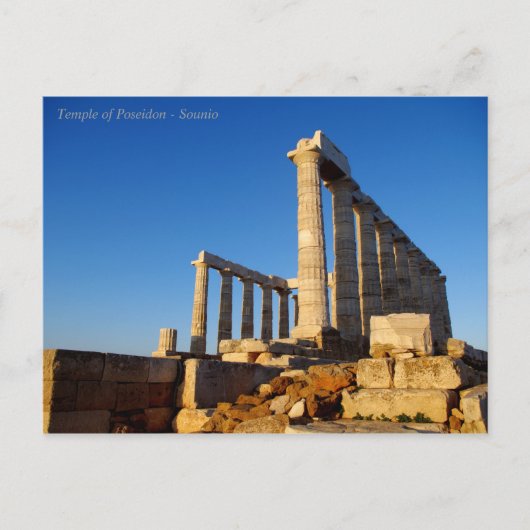 Carte Postale Temple de Poséidon (Devant)