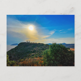 Carte Postale Temple de Poséidon, cap Sounion, Grèce