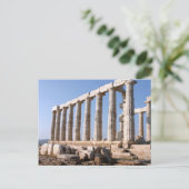 Carte Postale Temple de Poséidon, Sounion, Grèce (Debout devant)