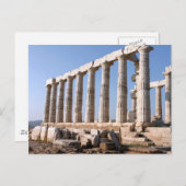 Carte Postale Temple de Poséidon, Sounion, Grèce (Devant / Derrière)