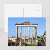 Carte Postale Temple de Saturne dans le Forum Romain - Rome, Ita (Devant / Derrière)