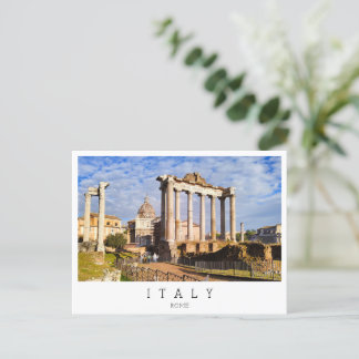Carte Postale Temple de Saturne, Rome, Italie