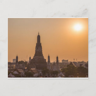 Carte Postale Temple de Wat Arun Bangkok Thaïlande au coucher du