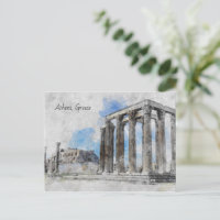 Temple de Zeus Athènes - Grèce Vintage Voyage