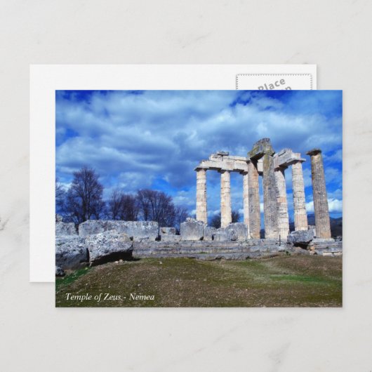 Carte Postale Temple de Zeus - Nemea (Devant / Derrière)