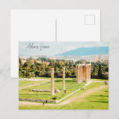 Carte Postale Temple de Zeus Olympien, Athènes (Devant / Derrière)