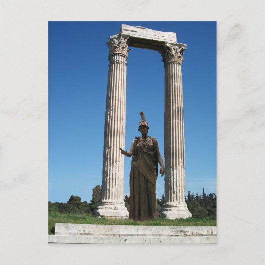 Carte Postale Temple de Zeus olympien (Athènes) - porte avec la (Devant)
