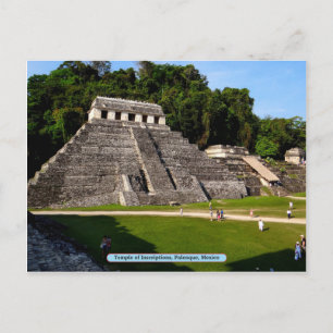Carte Postale Temple des Inscriptions, Palenque, Mexique