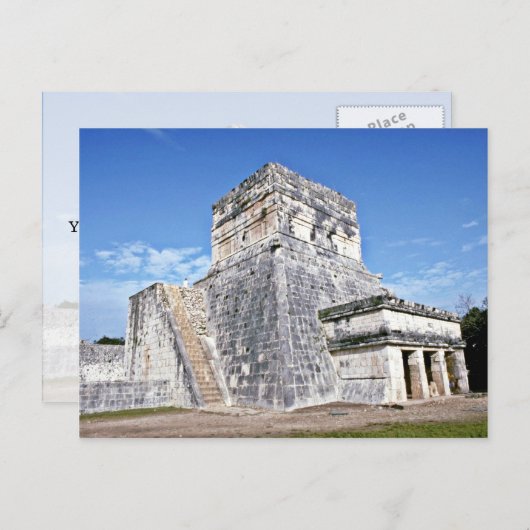Carte Postale Temple Des Jaguars, Chichen Itza (Devant / Derrière)