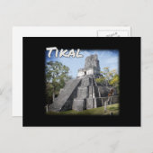 Carte Postale Temple des ruines de Tikal au Guatemala (Devant / Derrière)