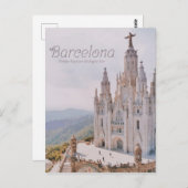 Carte Postale Temple d'Espagne de Barcelone Expiatori del Sagrat (Devant / Derrière)