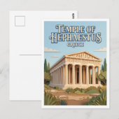 Carte Postale Temple d'Héphaïstos Athènes Grèce (Devant / Derrière)
