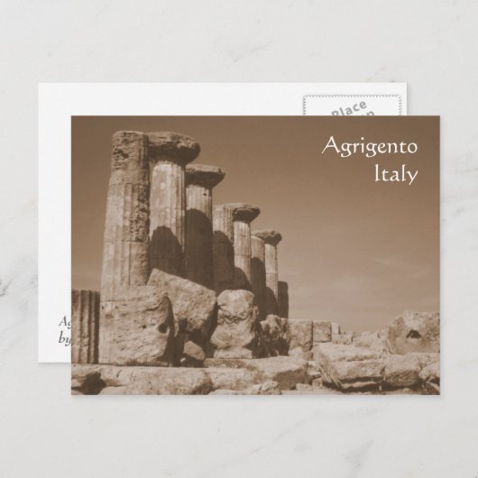 Carte Postale Temple d'Hercule (Devant / Derrière)