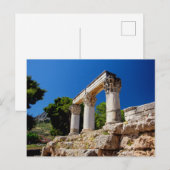 Carte Postale Temple d'Octavie, Corinthe, Grèce (Devant / Derrière)