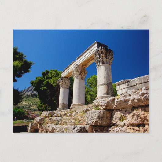 Carte Postale Temple d'Octavie, Corinthe, Grèce (Devant)