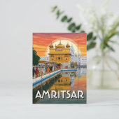 Carte Postale Temple d'or d'Amritsar Inde (Debout devant)