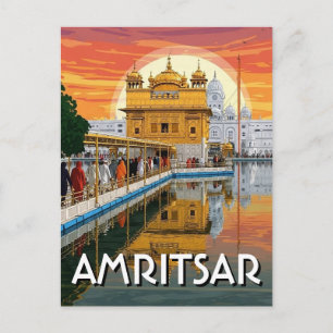 Carte Postale Temple d'or d'Amritsar Inde