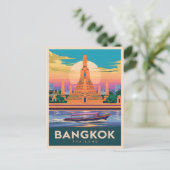 Carte Postale Temple du coucher de soleil de Bangkok Thaïlande V (Debout devant)