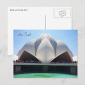 Carte Postale temple du lotus (Devant / Derrière)