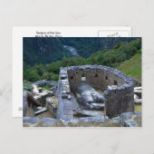 Carte Postale Temple du Soleil, Machu Picchu, Pérou (Devant / Derrière)