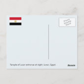 Carte Postale Temple égyptien de Louxor entrée de nuit (Dos)