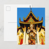 Carte Postale Temple Et Bouddha Thaïlandais 1102 (Devant / Derrière)