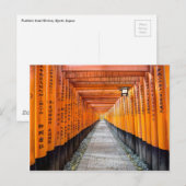 Carte Postale Temple Fushimi Inari, Kyoto Japon (Devant / Derrière)