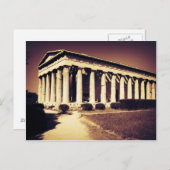 Carte Postale Temple grec à Athènes (Devant / Derrière)