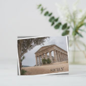 Carte Postale Temple grec à Segesta, Sicile (Debout devant)