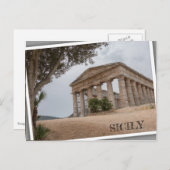 Carte Postale Temple grec à Segesta, Sicile (Devant / Derrière)