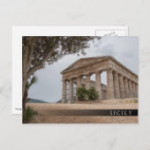 Carte Postale Temple grec à Segesta, Sicile (Devant / Derrière)