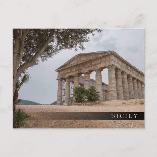 Carte Postale Temple grec à Segesta, Sicile (Devant)