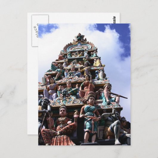 Carte Postale Temple hindou (Devant / Derrière)