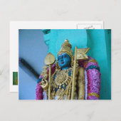 Carte Postale Temple hindou chettiar, déesse hindoue (Devant / Derrière)