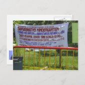 Carte Postale Temple hindou École maternelle (Devant / Derrière)