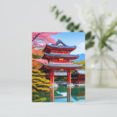 Carte Postale Temple japonais (Debout devant)