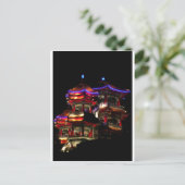 Carte Postale Temple la nuit (Debout devant)