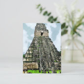 Carte postale : Temple maya à Tikal, Guatemala (Debout devant)