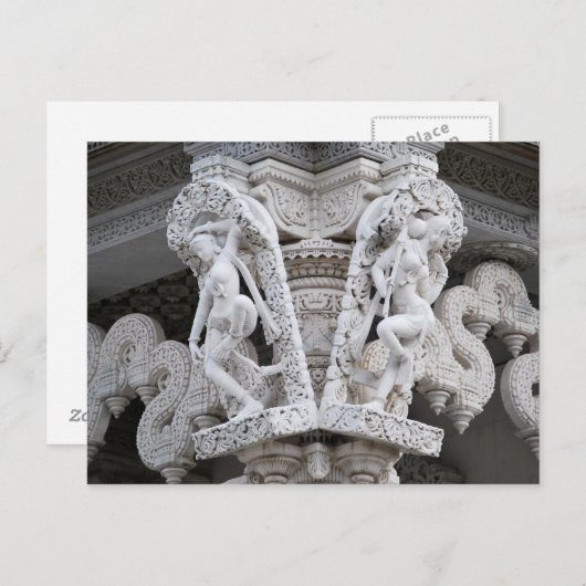 Carte Postale Temple Neasden - Baps Shri Swaminarayan Mandir (Devant / Derrière)